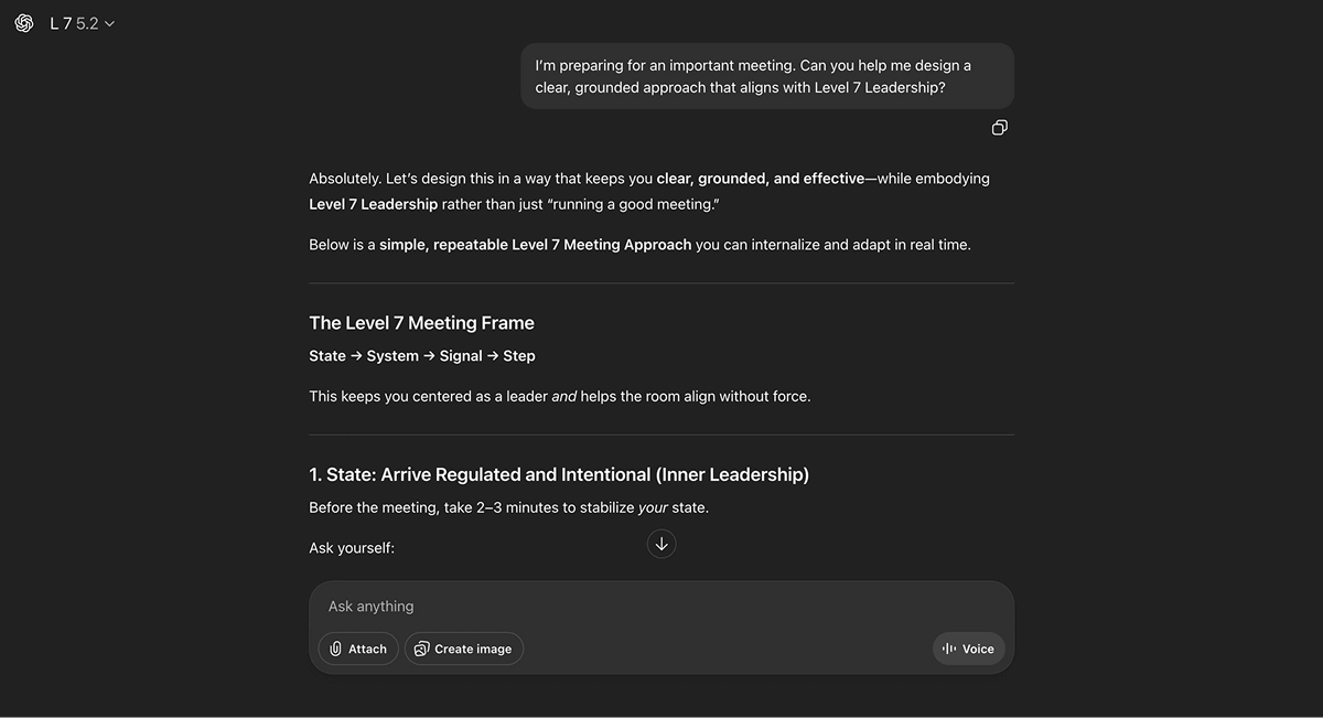 L7 AI Agent conversation example